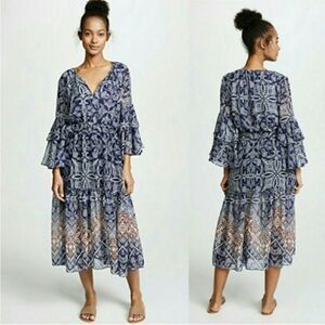 Misa Los Angeles Coco Bell Sleeve Midi Dress